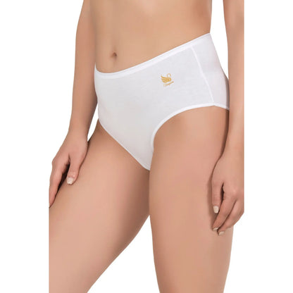 Set of three women's high-waist modal cotton panties from Hazel Textile, featuring soft fabric and comfortable fit.