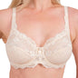 Hazel Textile lace underwire bra with full coverage, featuring supportive design and delicate lace details.