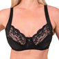 Hazel Textile lace-trim underwire bra with full coverage and comfortable fit, featuring delicate lace details and supportive design.
