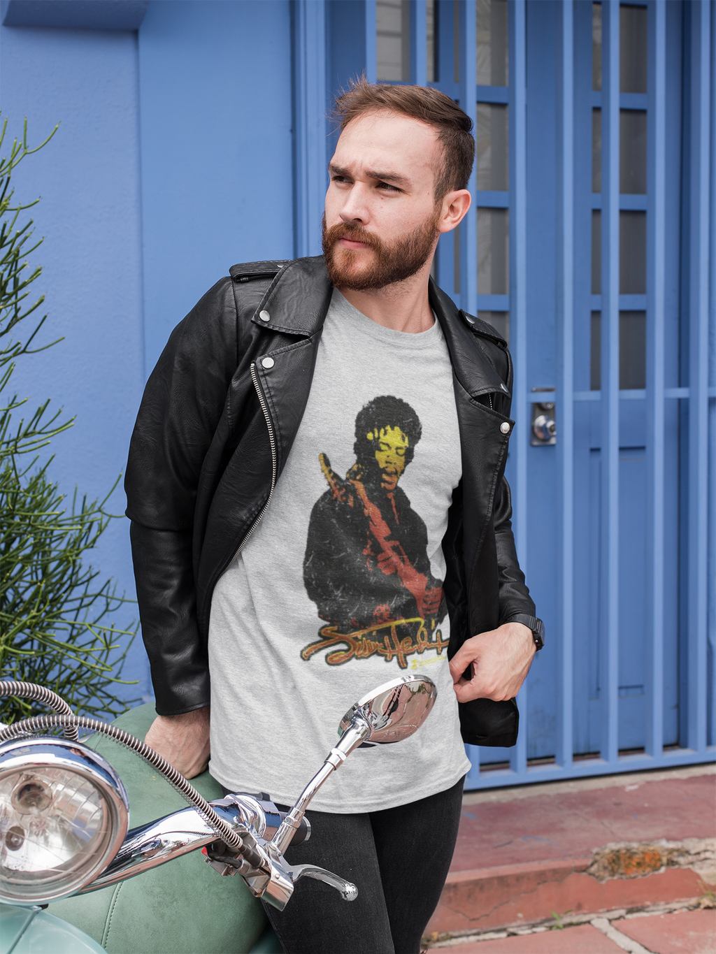 JImi Hendrix Sunset Grey T-Shirt - Www.Shopthatapp.ca