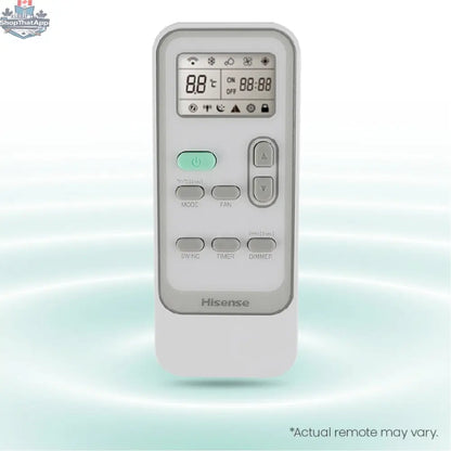 HISENSE portable air conditioner 10,000/13,500 BTU unit with digital display and vent controls, compact and modern design.