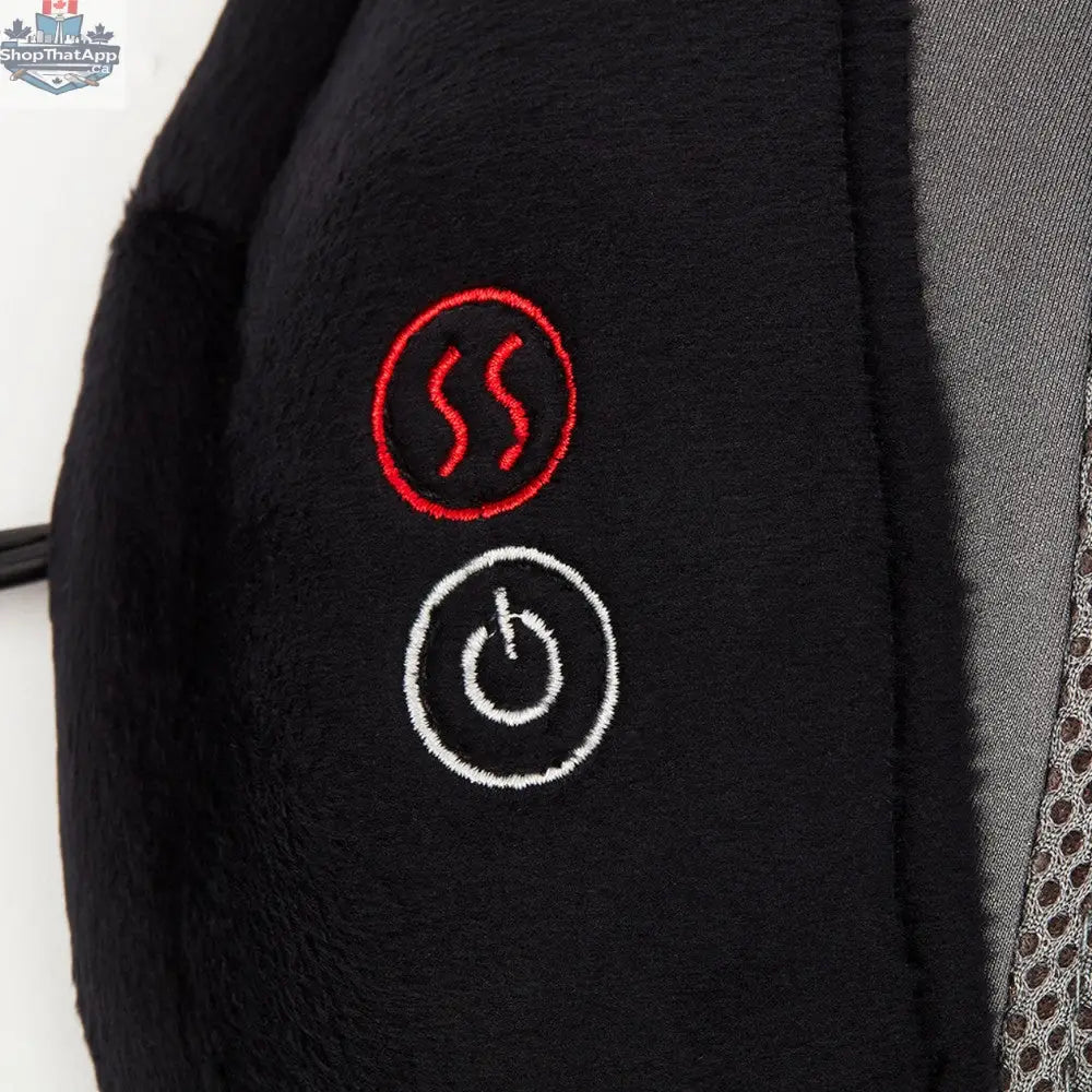 Homedics 3D Shiatsu Massager with heat, showing the massage pillow with adjustable nodes and plush fabric in the image.