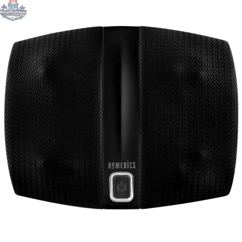 Home Essentials Outlet HomeMedics shiatsu foot massager with heat, showing foot rollers and control panel in the image.