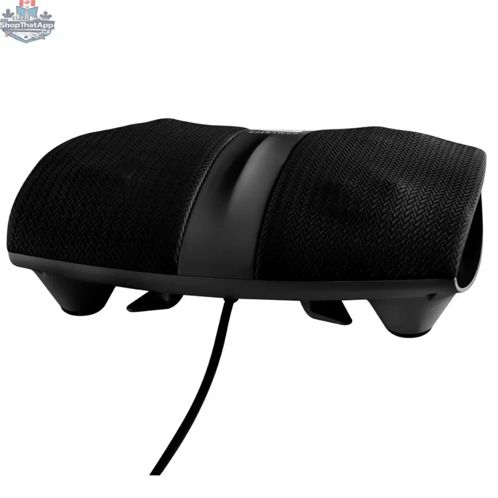 Home Essentials Outlet Homedics shiatsu foot massager with heat, showing the device with massage rollers and heated pad.