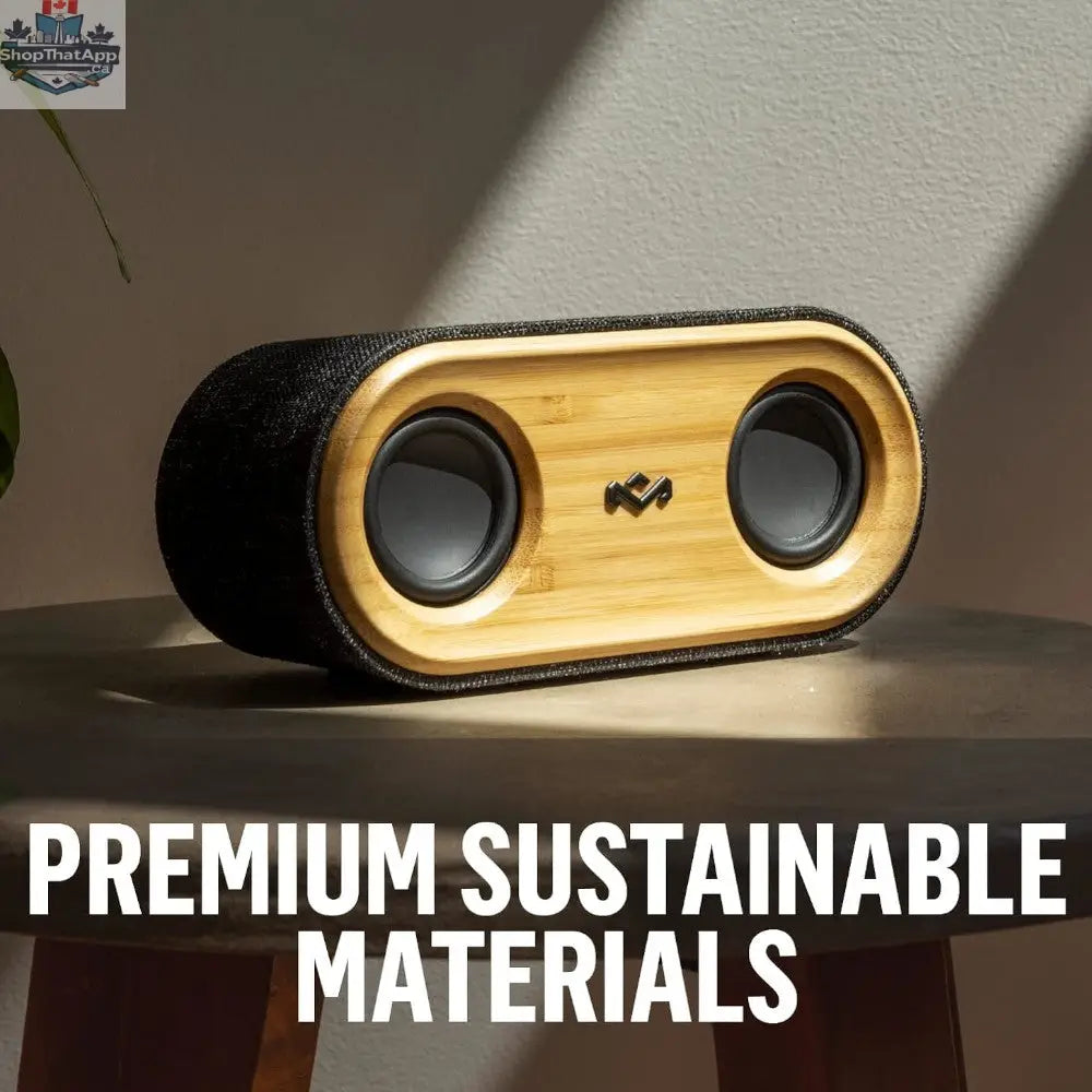House of Marley Get Together Mini 2 portable Bluetooth speaker in silver, showing the compact design and textured finish.