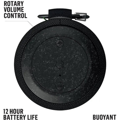 House of Marley waterproof No Bounds Sport speaker in black, showing rugged design and waterproof features.