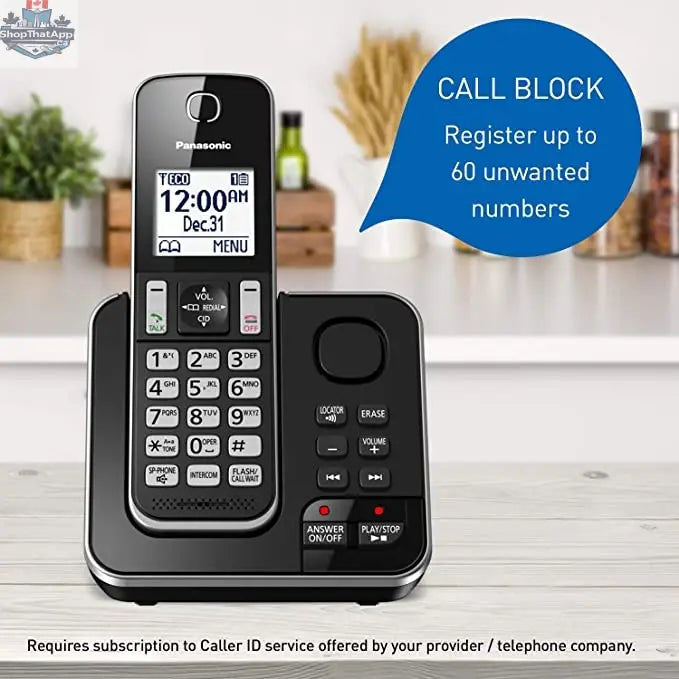 Refurbished Panasonic KX-TGD390C 1-handset cordless phone with answering machine, displayed with base unit and handset.