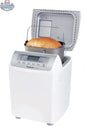 Refurbished Panasonic bread maker SDRD250, a household appliance with digital controls and a bread pan, displayed on a kitchen countertop.
