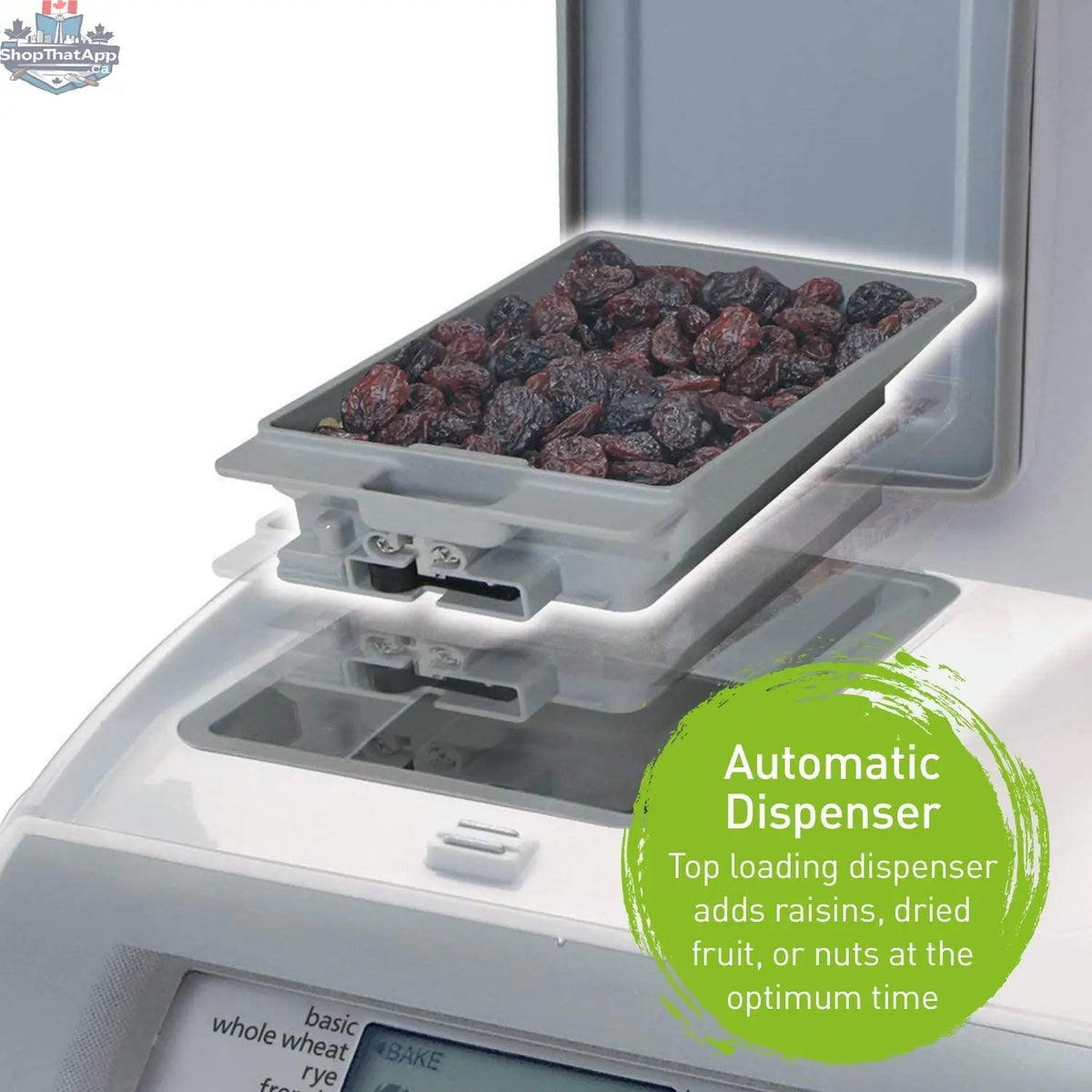 Refurbished Panasonic SDRD250 bread maker from Home Essentials Outlet, showcasing the appliance with digital controls and loaf pan.