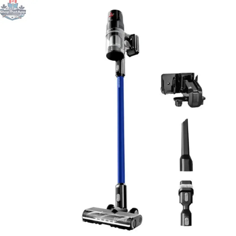 BISSELL PowerClean XR cordless stick vacuum cleaner with 200W motor, lightweight design, shown in a home cleaning setting