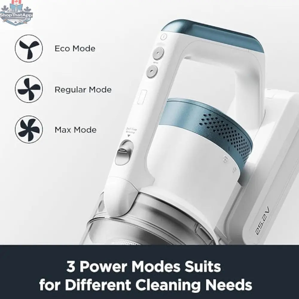 Eureka NEC280TL cordless vacuum cleaner with lightweight design and detachable handheld unit, shown in a home setting.