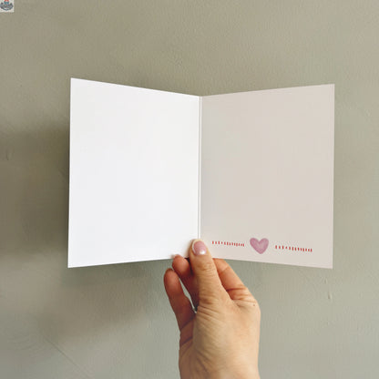 Love you Mom greeting card by HoraceJewelry, featuring heartfelt "Je t'aime Maman" message on elegant paper.