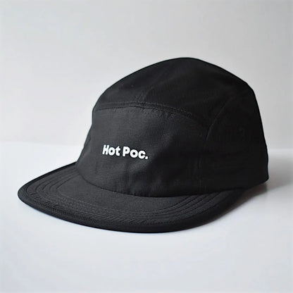 Black Hot Poc lightweight outdoor sports cap with breathable fabric and curved brim, designed for active outdoor wear.