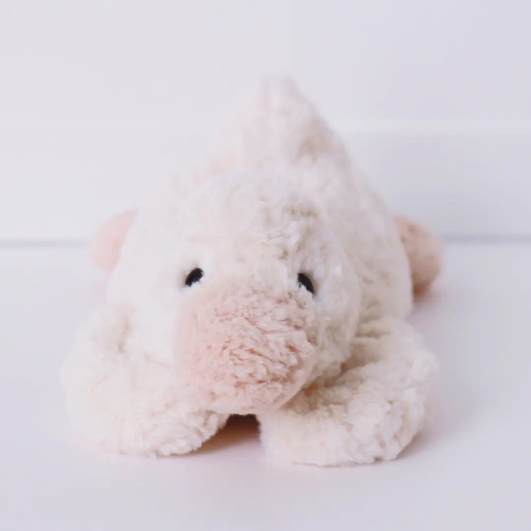 Hot Poc Thermy Buddy™ cozy heated plush toy featuring a giant squashed duck design, soft and cuddly for comfort.