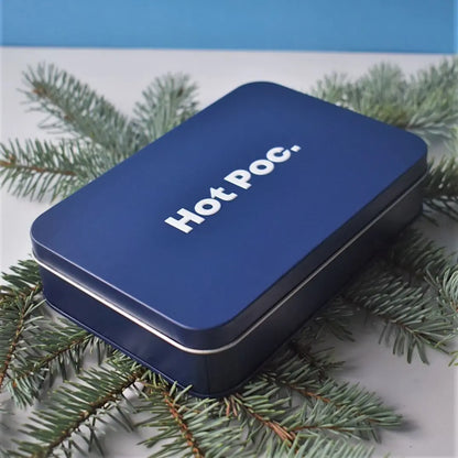 HotPoc eco-friendly hand warmer set in a reusable, sustainable case for all-day comfort and warmth.