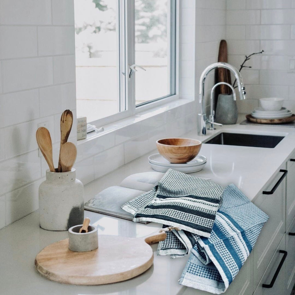 Houndstooth Jacquard Tea Towels - Shopthatapp.ca