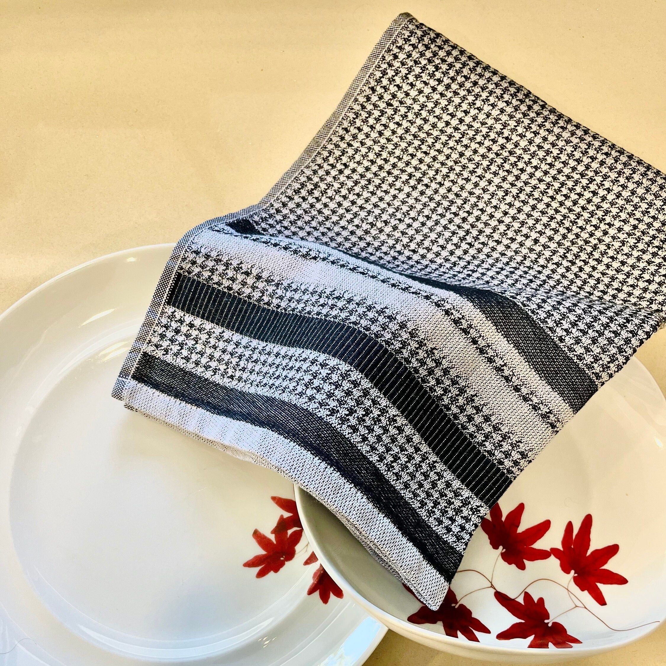 Houndstooth Jacquard Tea Towels - Shopthatapp.ca