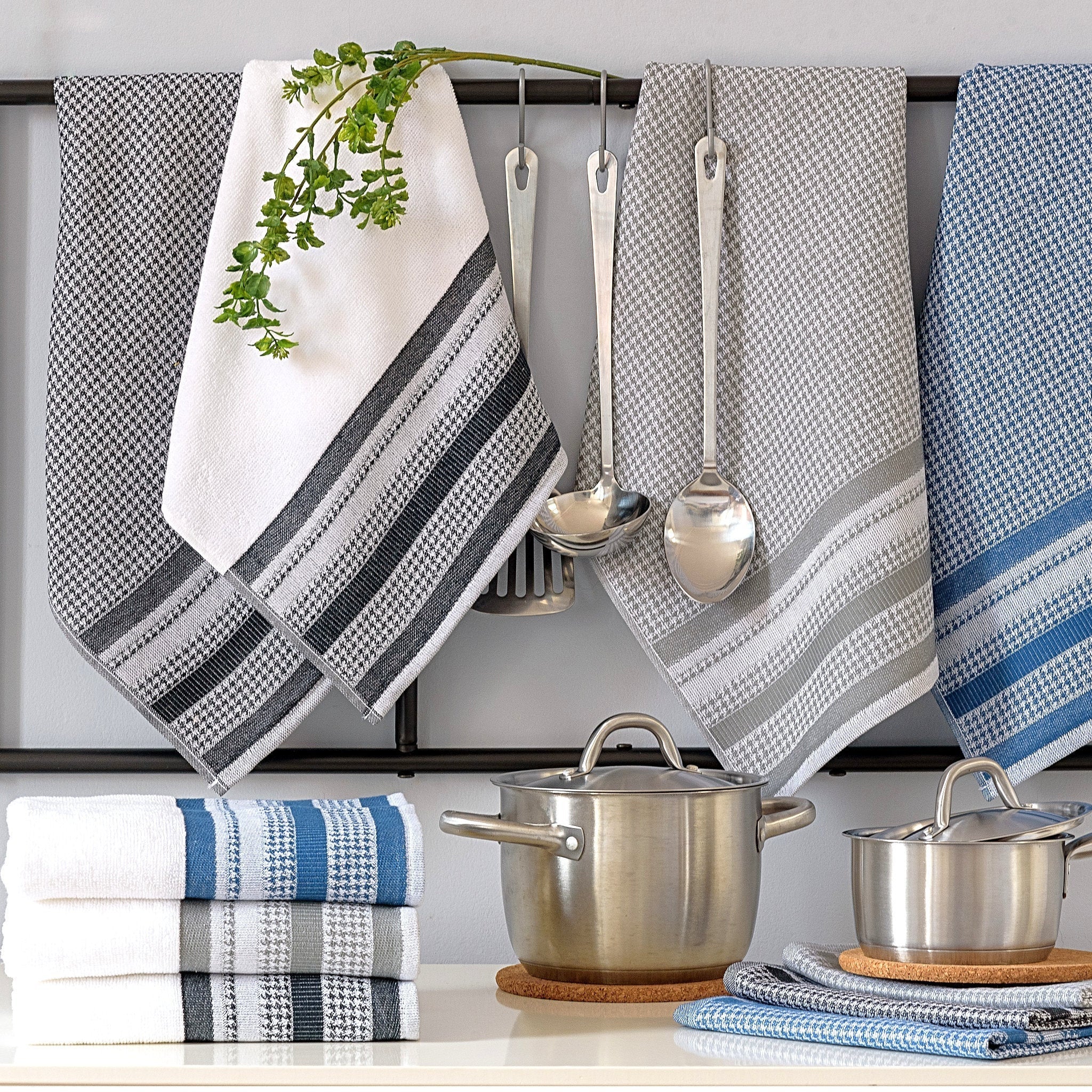 Houndstooth Jacquard Tea Towels - Shopthatapp.ca