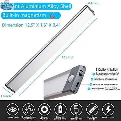 20 LED motion sensor closet light providing automatic illumination, mounted inside a closet for hands-free lighting.
