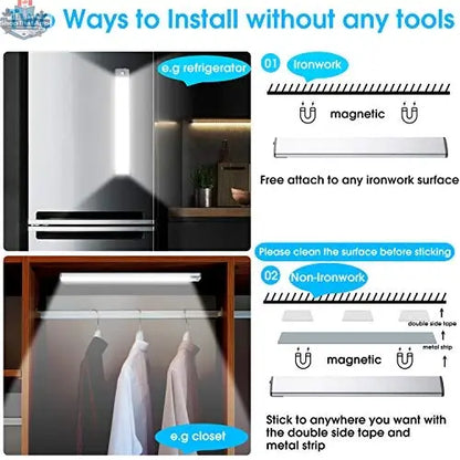 20LED motion sensor closet light providing automatic illumination for closets, energy-efficient and easy to install.
