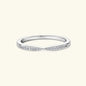 925 sterling silver moissanite ring featuring a sparkling center stone, elegant jewelry piece for sophisticated style.