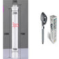 High pressure shower head with three modes, designed for a luxurious shower experience, showcasing water spray patterns and sleek design.
