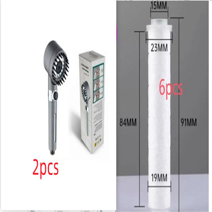 High pressure shower head with 3 modes, designed for a luxurious shower experience, showcasing sleek shower part from Like2b-uy.