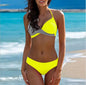 Two-piece women's bikini swimsuit from Like2b-uy, featuring a stylish summer beach set with vibrant colors and comfortable fit.