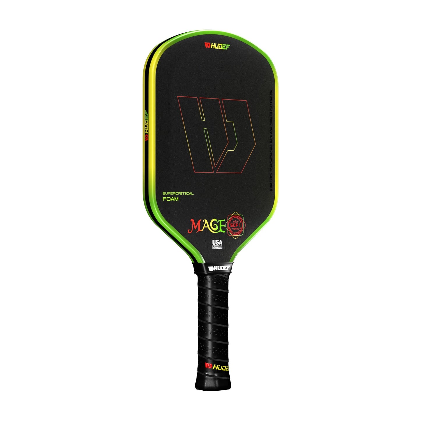 Hudef Mage SCF1 Hybrid Pickleball Paddle – Green 16mm - Shopthatapp.ca