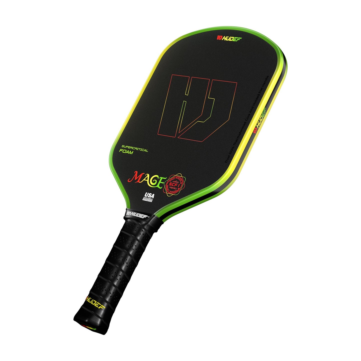 Hudef Mage SCF1 Hybrid Pickleball Paddle – Green 16mm - Shopthatapp.ca