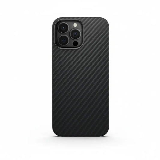 Carbon Loom Aramid fiber iPhone 16 Pro Max case showing sleek, durable, and stylish protective design with textured fiber surface.