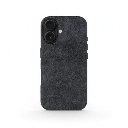 Grey Carbon Loom iPhone 16 Pro Max case with stylish Alcantara fabric design for premium protection and elegant look.