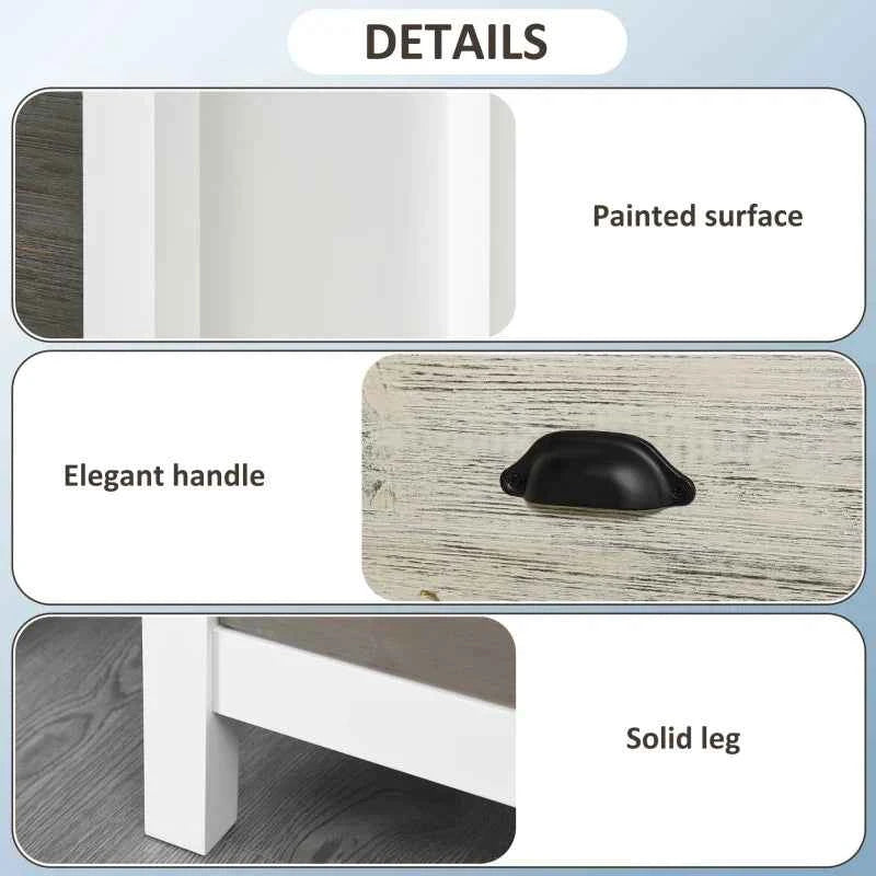 Avery Accent Table Storage Cabinet/Nightstand with 3 Drawers