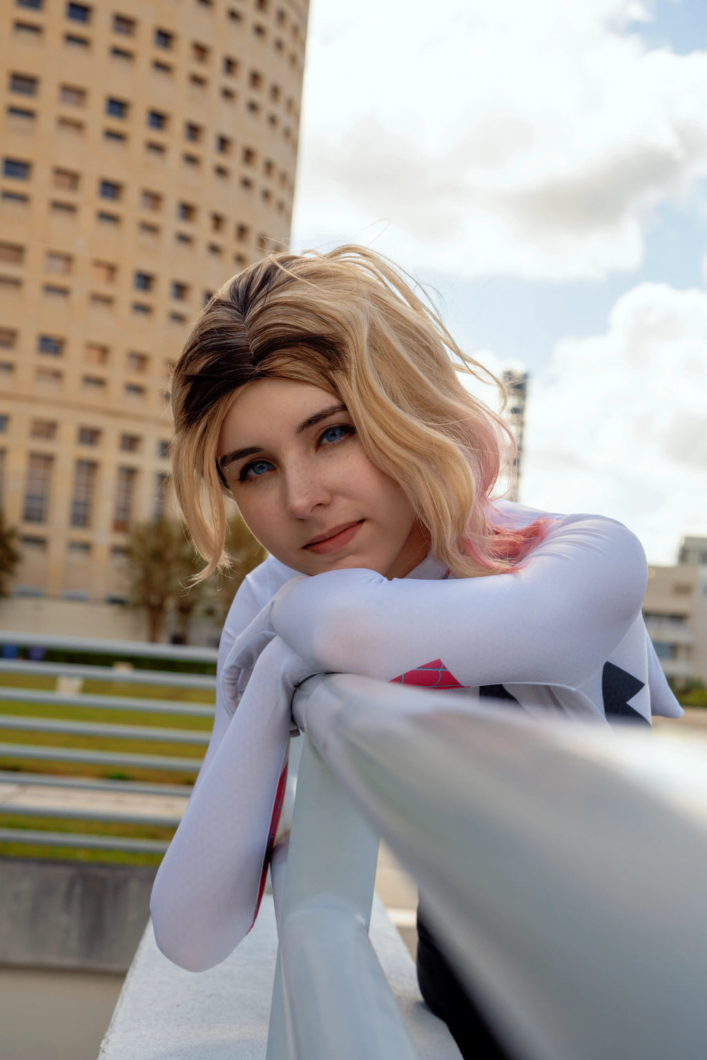 Super Hero Spider Gwen Cosplay Full Bodysuit Halloween Costume Zentai - Shopthatapp.ca