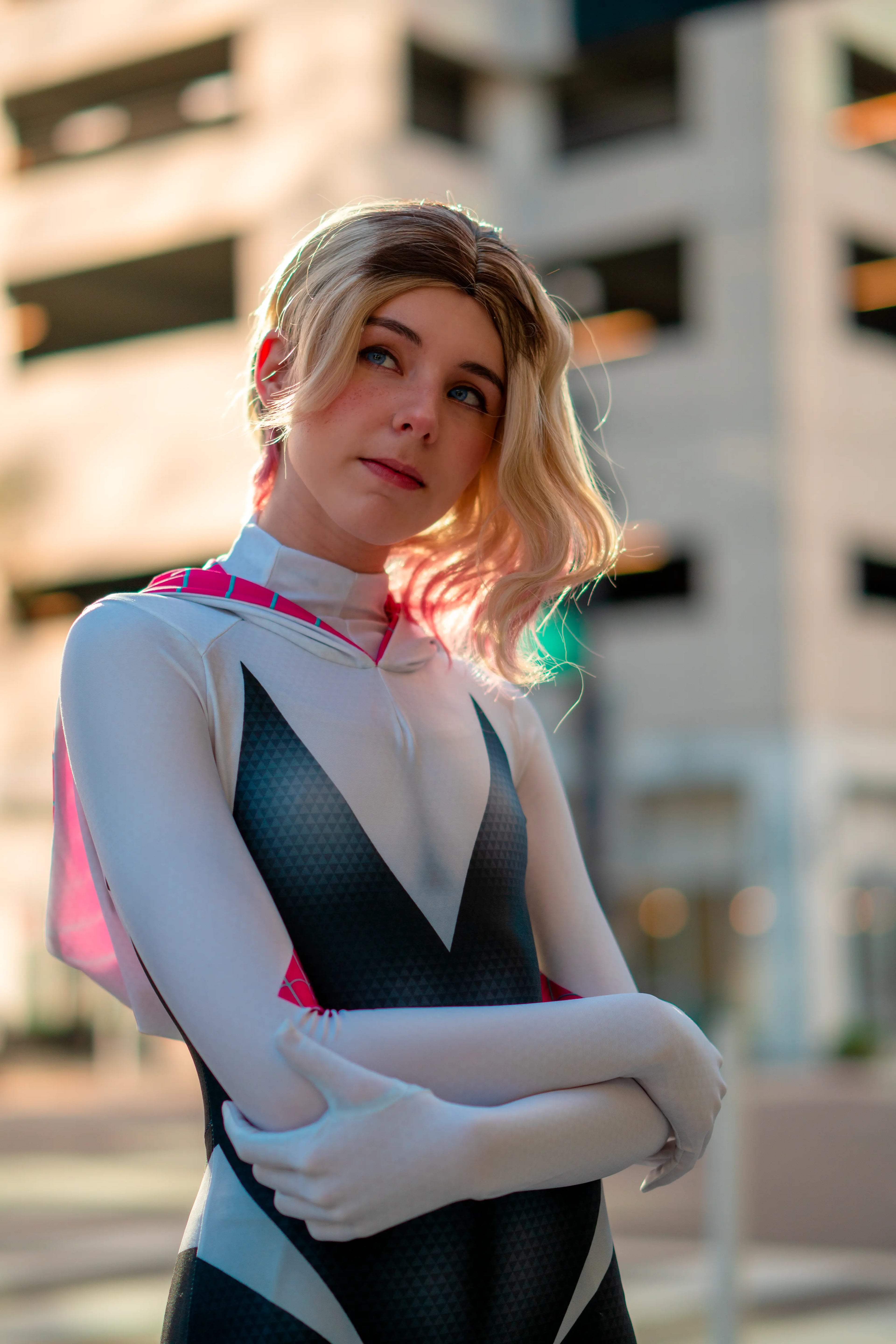 Super Hero Spider Gwen Cosplay Full Bodysuit Halloween Costume Zentai - Shopthatapp.ca