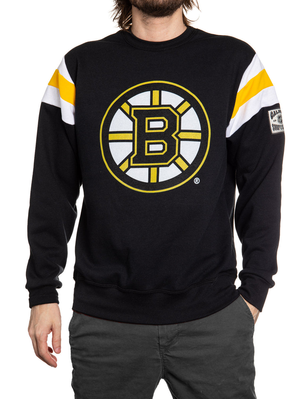 Boston Bruins Varsity Retro Style Crewneck Sweatshirt - Shopthatapp.ca