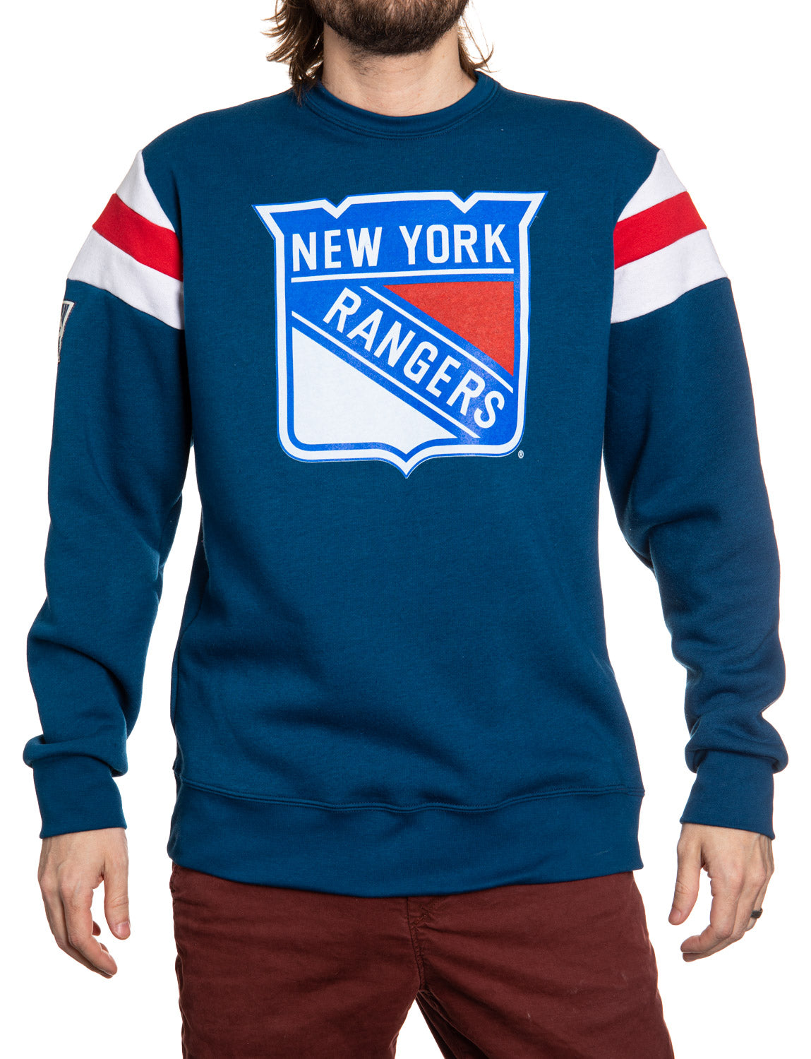 New York Rangers Varsity Retro Style Crewneck Sweatshirt - Shopthatapp.ca