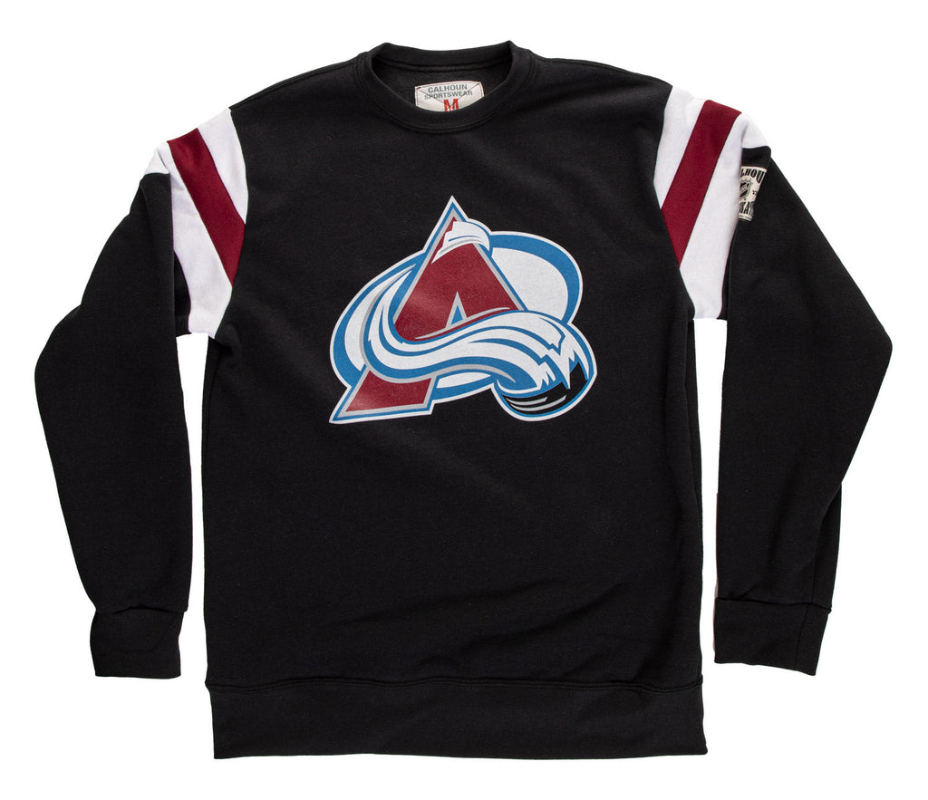 Colorado Avalanche Varsity Retro Style Crewneck Sweatshirt - Shopthatapp.ca