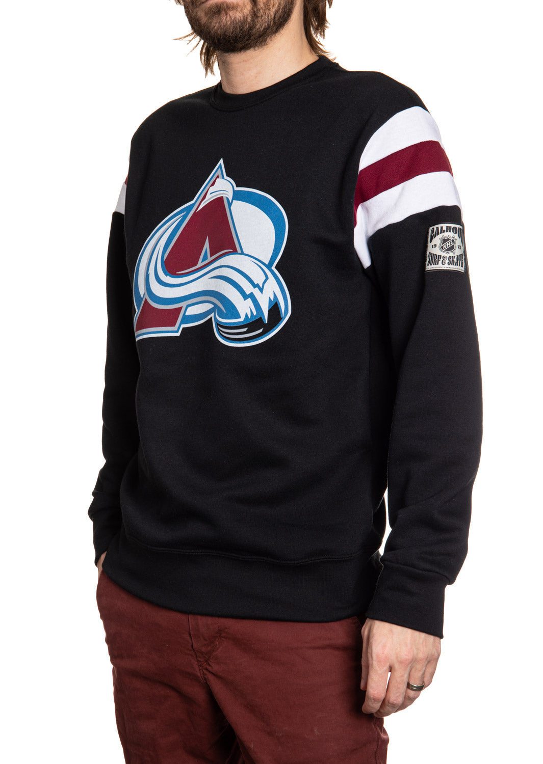 Colorado Avalanche Varsity Retro Style Crewneck Sweatshirt - Shopthatapp.ca