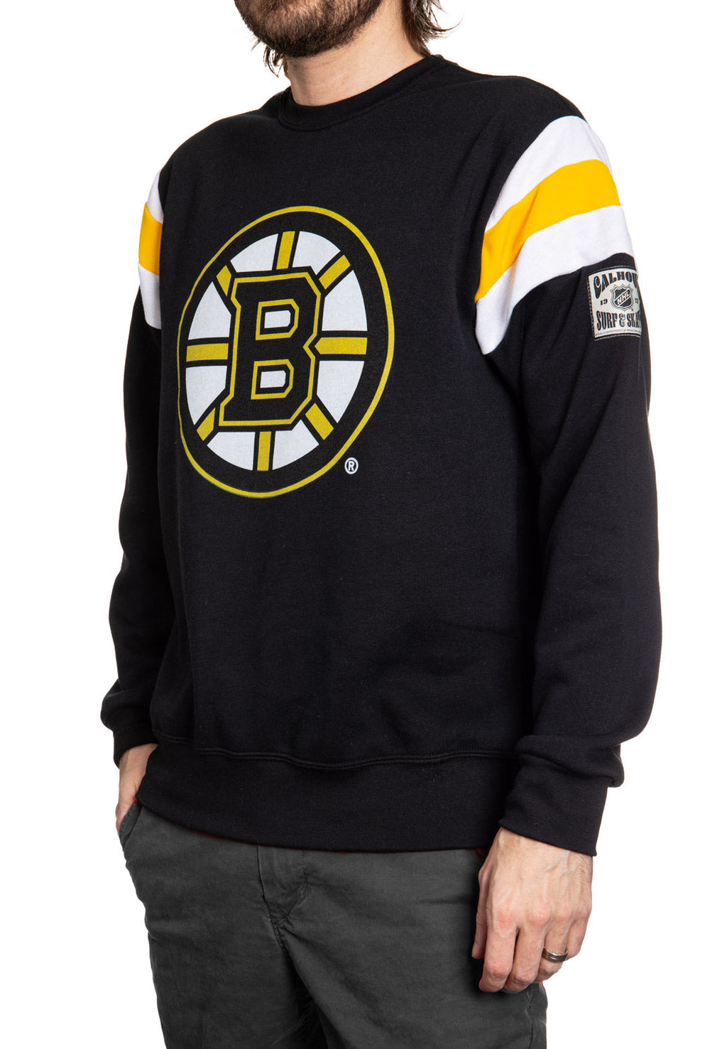Boston Bruins Varsity Retro Style Crewneck Sweatshirt - Shopthatapp.ca