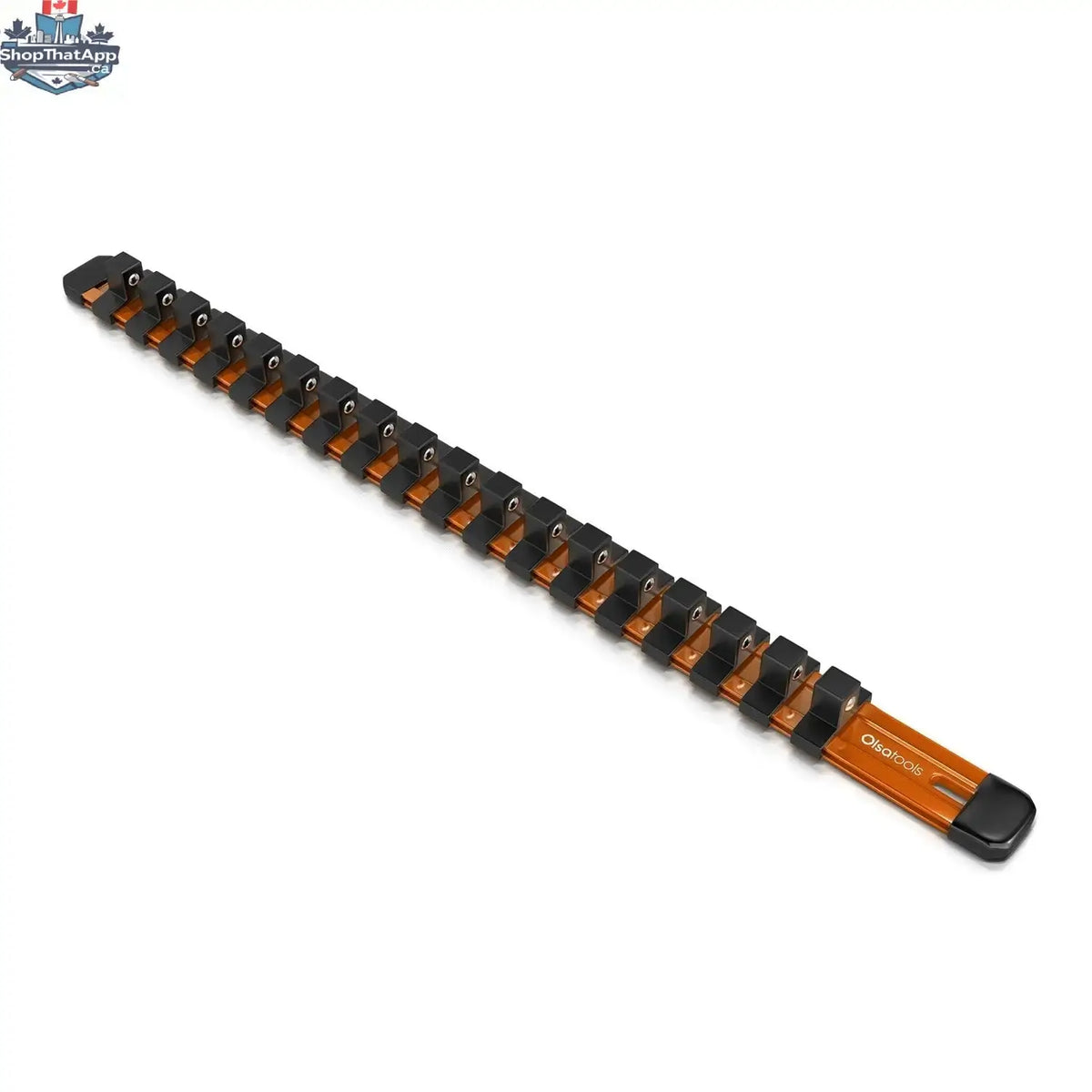 Aluminum Socket Organizer Rails With Rubber End Caps for 10 mm Socket Set - Shopthatapp.ca