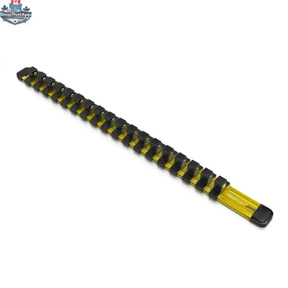 Aluminum Socket Organizer Rails With Rubber End Caps for 10 mm Socket Set - Shopthatapp.ca