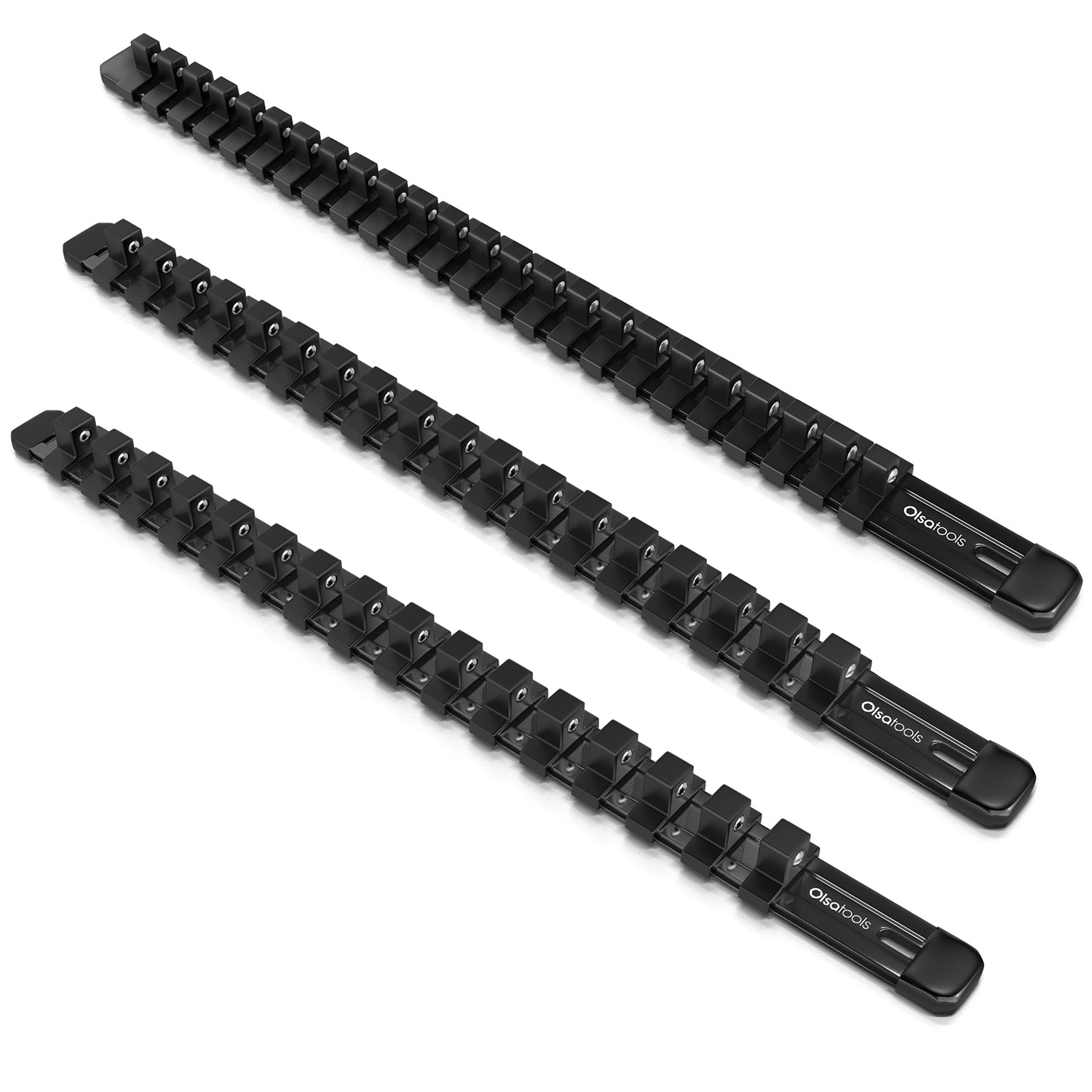 Aluminum Socket Organizer Rails With Rubber End Caps for 10 mm Socket Set - Shopthatapp.ca