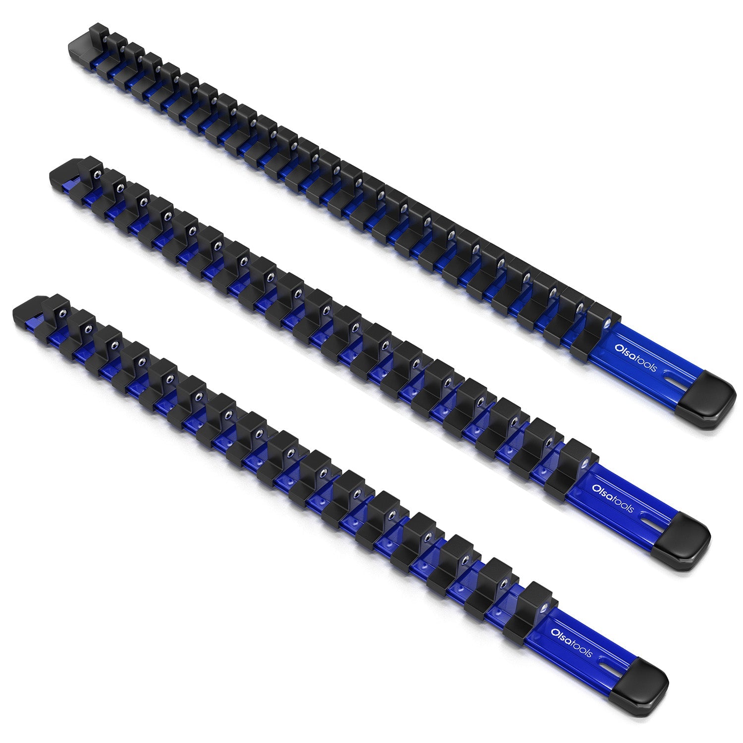Aluminum Socket Organizer Rails With Rubber End Caps for 10 mm Socket Set - Shopthatapp.ca