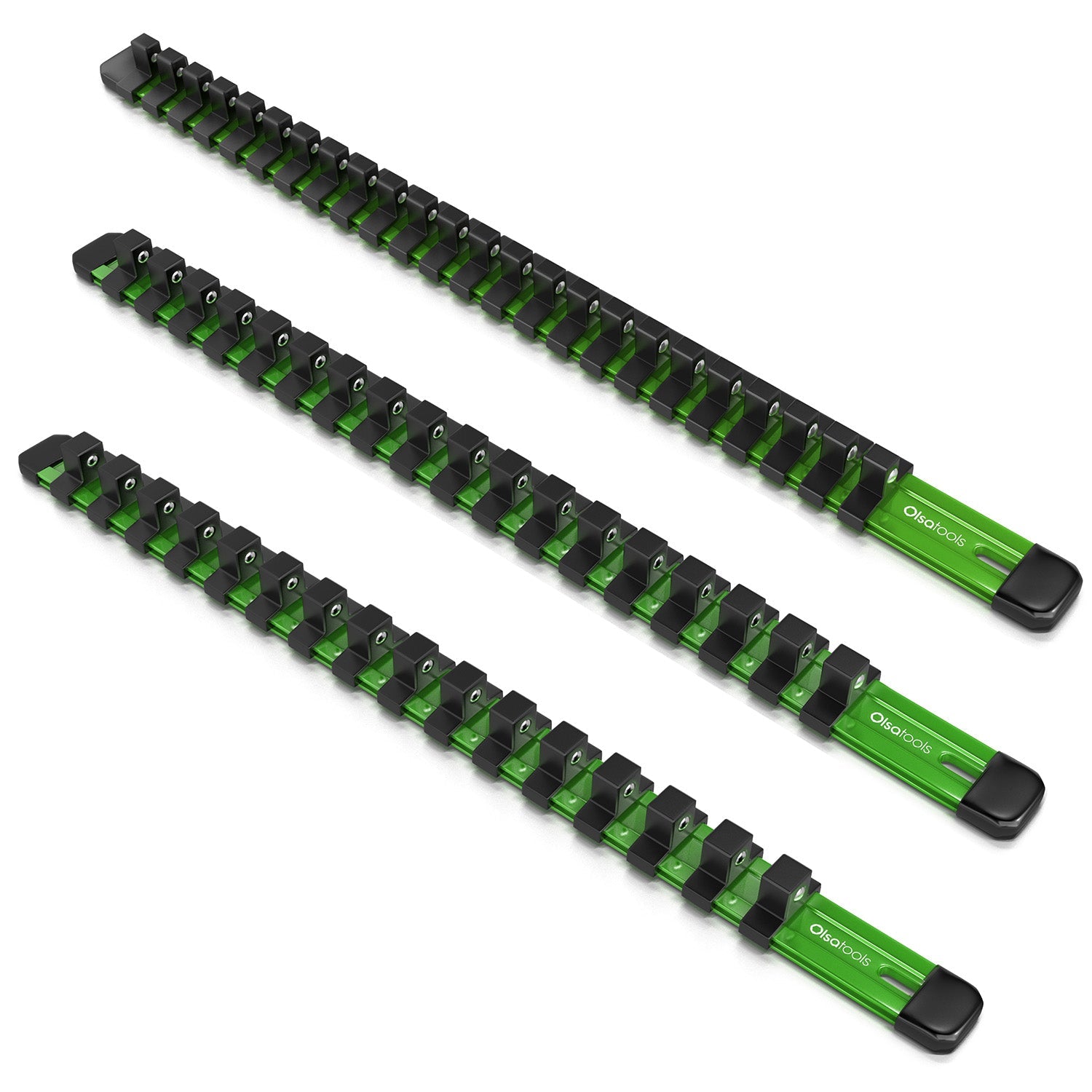 Aluminum Socket Organizer Rails With Rubber End Caps for 10 mm Socket Set - Shopthatapp.ca