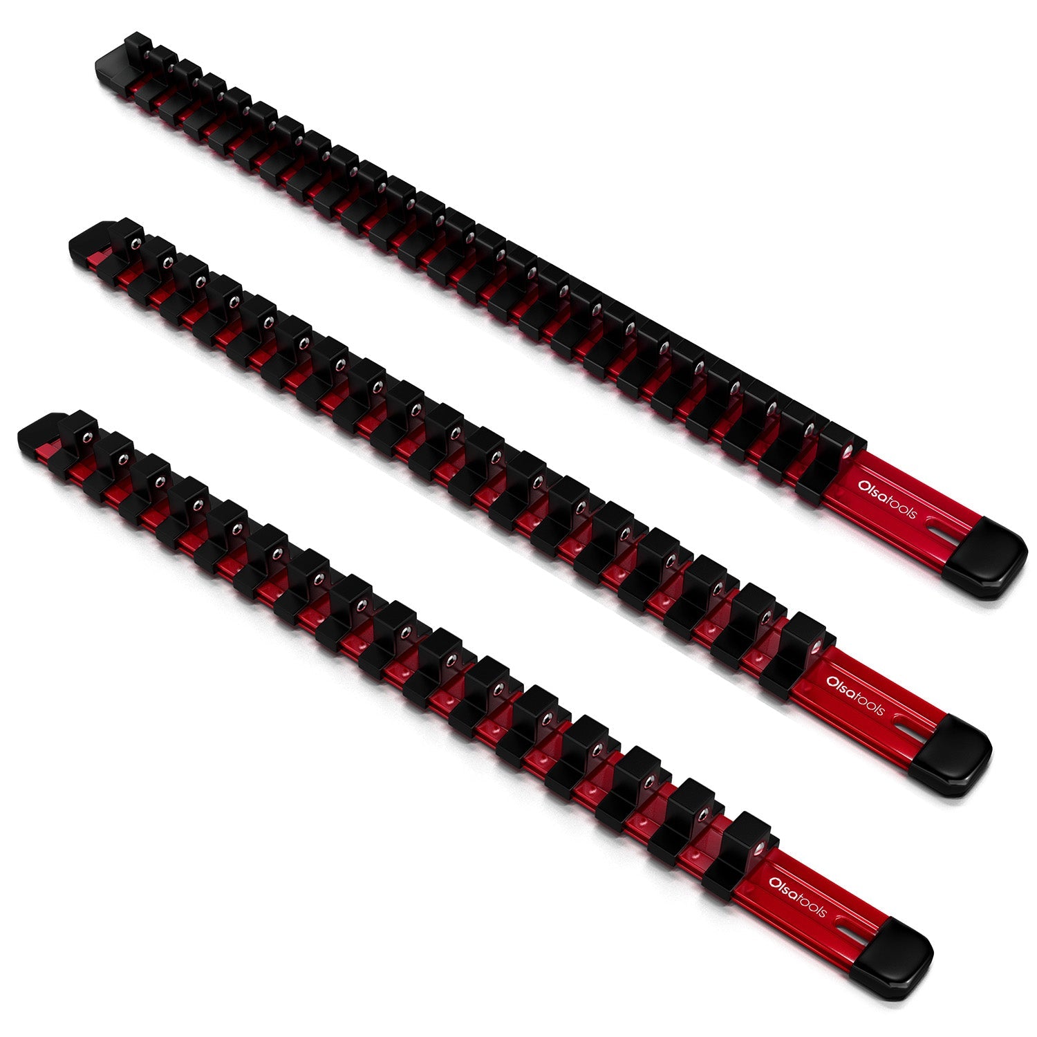 Aluminum Socket Organizer Rails With Rubber End Caps for 10 mm Socket Set - Shopthatapp.ca