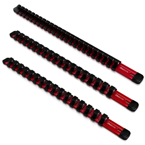 Aluminum Socket Organizer Rails With Rubber End Caps for 10 mm Socket Set - Shopthatapp.ca