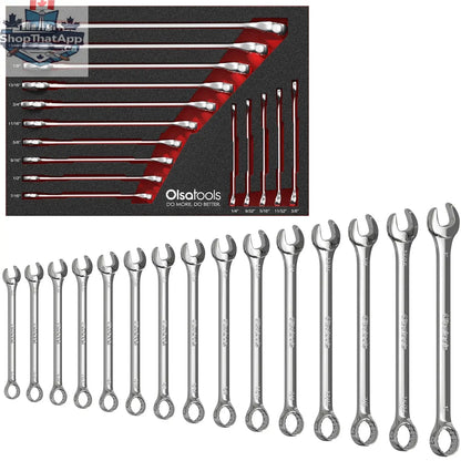 Premium Combination Wrench Set – 15-Piece for Ultimate Torque Control - Shopthatapp.ca