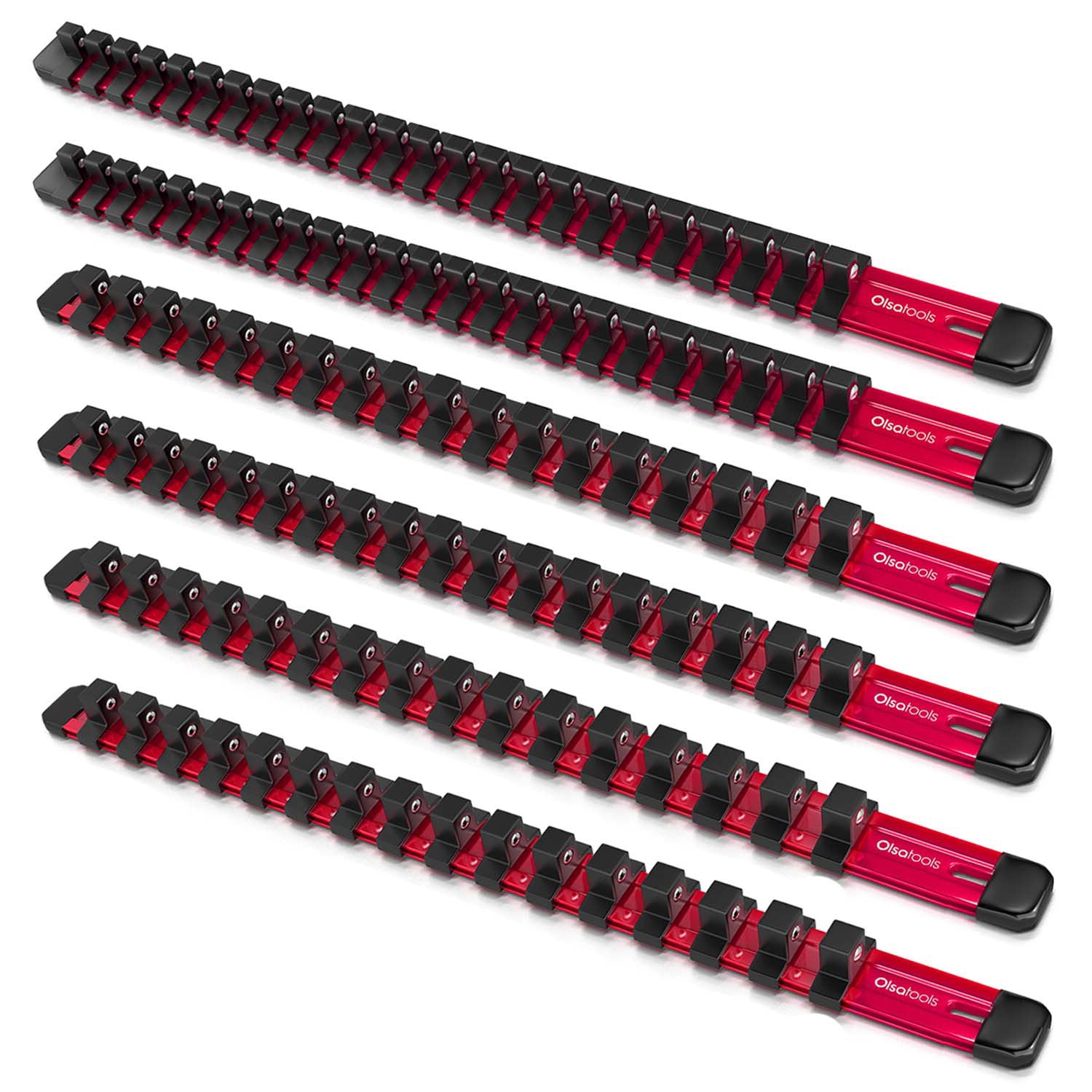 Aluminum Socket Organizer Rails With Rubber End Caps for 10 mm Socket Set - Shopthatapp.ca