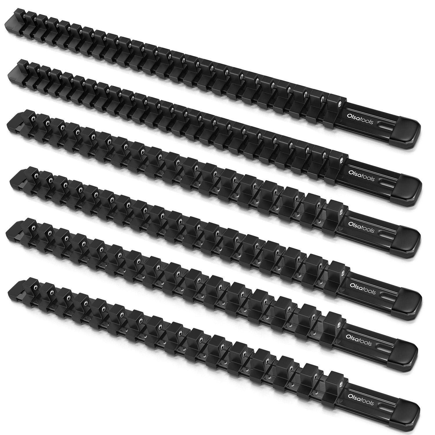 Aluminum Socket Organizer Rails With Rubber End Caps for 10 mm Socket Set - Shopthatapp.ca